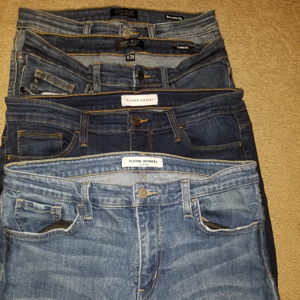 Judy Blue & Flying Monkey Jean's lot of 4
